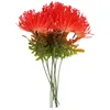 Fleurs décoratives Arrangement de fleurs artificielles Bouquets décors de salon pics floraux Vase en plastique