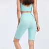 Lu Align Lu Yoga CLOUD 8" No Camel Toe Esercizio Biker Donna Seconda Pelle Sensazione Vita alta Allenamento Palestra Sport Pantaloncini atletici Allenamento al limone Gry LL