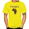 Camiseta masculina Orgulho Africano Tradicional Padrão Étnico África Mapa T-shirt