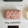 Porte-monnaie de designer Sac rose Sacs à main de mode Mini CC avec boîte Sac à poussière Flip-Top Design Sacs à main en cuir véritable Femmes Top Qualité Luxurys Designers Titulaire de la carte