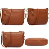 Zency Fashion Women Crossbody Bag 100% äkta läderbrun handväska Små klaffpåsar Simple Lady Shoulder Purse Messenger Wallet 240104