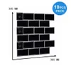 Vividtiles 12 12 polegadas Premium Anti Molde Papel de Parede À Prova D 'Água 3D Peel and Stick Black Subway Brick Tiles - 10 Folhas T200601275D