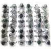 Wholesale 50pcs Mix Lot Natural Grass Agate Stone Rings For Women Free Shipping