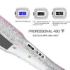 Rhinestone Flat Iron Hair Straightener Dual Voltage Professional Tools LCD Display 2 Inch Plate Irons 240104