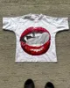 Herren T-Shirts Amerikanische Reine Baumwolle Lip Print Übergroßes T-Shirt Männer Y2K Retro Harajuku Top Casual High Street Fashion Marke Kurze Ärmel Frauen T240105