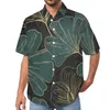 Men's Casual Shirts Ginko Biloba Print Yellow Leaves Vacation Shirt Hawaiian Cool Blouses Man Graphic Big Size