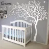 Grand arbre blanc oiseaux Vintage Stickers muraux amovibles pépinière murale Stickers muraux pour enfants salon décoration décor à la maison 2106152134