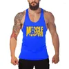 Herrtankstoppar tomma män Gym Bodybuilding Top Summer Casual Fashion Racer Back Sleeveless Cotton Shirt Breattable Cool Muscle Vests