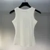 Designer T Shirt Women Croped Top T Shirts Tank Top Regular Croped Cotton Female Tees Embrodery Knitwear For Women Sport Yoga Top Simple Vest