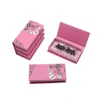 Lindo embalaje de pestañas rosadas Caja de pestañas personalizada Venta al por mayor 5D 25 mm Pestañas de visón Pestañas 3D con embalaje Mean Girls Burn Book 240104