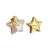 Boucles d'oreilles créatives asymétriques en forme de coquillage et d'étoile pour femmes, en argent Sterling 925, nœud porte-bonheur léger, bijoux de charme de luxe