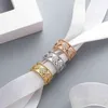 Dört Yaprak Yonca Cleef Ring Halka Kaleidoskop Tasarımcı Kadınlar İçin 18K Altın Gümüş Elmas Tırnak Yüzüğü Lüks Yüzük Sevgililer Partisi Tasarım OXDV