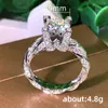 Bröllopsringar Bridal med Crystal CZ Stone Creative Twist Band Fancy Finger Accessories for Women Fashion Jewelry