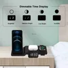 Wireless Chargers AIXXCO All in One With clock Qi Wireless Charger Dock Station Wireless Charging Wireless Chargers Phone YQ240105