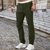 Men's Pants Male Sweatpants Korean Fashion Solid Color Skinny Trousers Vintage Double Pocket Straight Suit Casual Daily Business