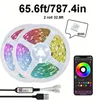 Strisce LED da 3,28 piedi - 98,4 piedi, nastro USB RGB 5050, luci LED luminose che cambiano colore sincronizzato, 44 tasti (controllo APP senza telecomando), luce notturna decorativa, per casa, camera da letto, feste