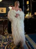 Damski futra moda solidny zagęszczony płaszcz dla kobiet eleganckie długie białe puszyste ciepłe rękawy płaszcze 2024 Zimowe panie