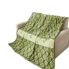 Couverture en maille verte 150x200cm, couverture avec lettres et Logo en dentelle, pour la sieste au bureau, en flanelle chaude, pour voyage, vente en gros