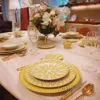Piatto europeo per stoviglie in porcellana Bone China, piatto geometrico creativo per la casa, piatto da bistecca Sun Flower, set regalo da 4 pezzi 240104