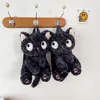 Söt tecknad svart katt plysch ryggsäck för barn födelsefay gåva
