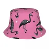 Boinas Flamingo Cactus Tropical Ruber Bucket Sombreros Panamá para niños Bob Al aire libre Reversible Pescador Verano Pesca Caps