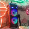 Портативные колонки Большой квадратный танец Bluetooth-динамик Светодиодный цветной свет Саундбар Колонка KTV Soundbox Беспроводной сабвуфер Hi-Fi Boombox Dhakw