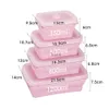 Bento Boxes 4 unids/set Caja de almuerzo rectangular de silicona Caja plegable Bento Contenedor de comida plegable Tazón 300/500/800/1200 ml para vajilla YQ240105