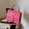 2024 nova moda bolsa feminina padrão de crocodilo outono bolsas um ombro bolsa crossbody versátil