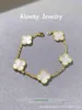 Hoge kwaliteit Van 18k goud vakantie cadeau armband sieraden vier blad gras vijf bloem versie Womens nieuwe Peter Stone Agaat Fritillaria plaat met doos