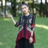 Vêtements ethniques 2024 Traditionnel chinois Lady Vest Vintage Fleur Broderie Veste Rétro Gilet Élégant Hanfu Tang Costume