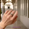 Tifannissm Hoge kwaliteit designerringen te koop Diamantvrije ring Dames 18k roségoud Puur zilver Kleine en luxe gelaagde T-letter Effen kleur met originele doos