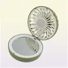 Espelhos de maquiagem LED Espelho Touch Control Fan Handheld dobra Micro USB Ferramenta recarregável Mini Mute Cooler8147533