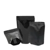 85*13 cm Black Stand Up Påsar Aluminiumfolie Package Bag 100pcs/Lot Zip Lock Food Bean Coffee Packing Mylar Pouch Pick Påsar SHNFE