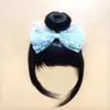 Haarbänder Zubehör Säugling Baby Mädchen Brötchen Perücke Hut Prinzessin Mesh Schleife geborene Kinder Stirnbänder für Kinder Mädchen Kopfbedeckung 240105
