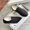 Puro originale The * Row nuova scarpa slip-on in pelle con lacci in puro cotone con fondo piatto piccole scarpe bianche scarpe casual da donna estive