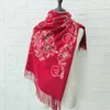 Scarves Imitation Cashmere Printed Flower Casual Long Embroidered Tassels Shawl Travel Vacation Hijab Wraps Fashion Accessories