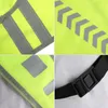 Vêtements de moto Gilet de course de nuit Taille réglable avec lumière LED Sécurité réfléchissante Haute visibilité pour le cyclisme en plein air