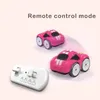 RC Sensore intelligente Telecomando Cartoon Mini Car Telecomando Auto elettrica Smart Music Illuminazione Giocattoli per bambini Regalo 240105