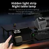 Draadloze Opladers Nachtlampje Led Digitale Wekker Draadloze Oplader voor 14 13 12Pro Snel Opladen Dock Station voor Horloge 2 YQ240105