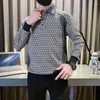 Men's T Shirts Brand Autumn Plaid POLO Sweatshirts Men Korean Fashion Long Sleeve Casual Pullover Business Social Streetwear Clothing 2024