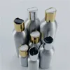 Bouteilles de stockage 30ml-250ml x 25 bouteille en aluminium avec capuchon supérieur à disque vide taille de voyage liquide cosmétique lotion conteneur rechargeable