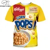 Camisas mais novas doces lanche saco molho de chocolate 3d t camisas comida haruku das mulheres dos homens manga curta pulôver camisetas casual marca