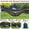 Camping Hammock with Bug Net and Rainfly Tarp118x118in Portable Waterproof and UV Protection Hammock Tent for Indoor Outdoor 240104