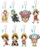 Klapetyka Klapowa Kobieta One Piece Key Chain Men Luffy Wiselant Pierścień unisex elegancki uchwyt akrylowy biżuteria Tony Chopper Brelok8721466