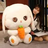 Kawaii Rabbit Plush juguete 80 cm Big Animal Bunny Conejo Conejo de muñeca suave Juguetes para niños Regalo de Navidad para niña 240105