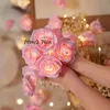 1 st USB LED Rose String Lights -Color: Warm White Light+Flowers 20 Bubble Flower Fairy Lights For Party Surprise, Garden, Outdoor Decor, Soft and Romantic atmosciple