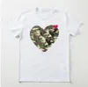 Modemärke garcons cdg t shirt polka dot designer älskare herr kvinnor älskar hjärta com Des play short hylsa bomull unisex streetwear crew nack t-shirt tee heta toppar