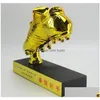 Colecionável jogo de futebol fãs lembrança ouro bota troféu criativo resina artesanato chapeamento artigos de decoração para casa mo dhyxo