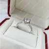 Women Sterling Silver Ring Designer Diamond Rings Luxury Engagement Rings Fashion Lady Jewelry Anniversary Gift With Box Adgcb