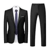 Costumes pour hommes (Blazer et pantalon) Hommes Formel Business Banquet Groom Mariage Costume 2Pièce Grande Taille 6XL Couleur Pure Mâle Slim Fit Tuxedo Robe Ensemble